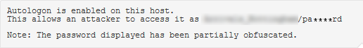 Obscured password